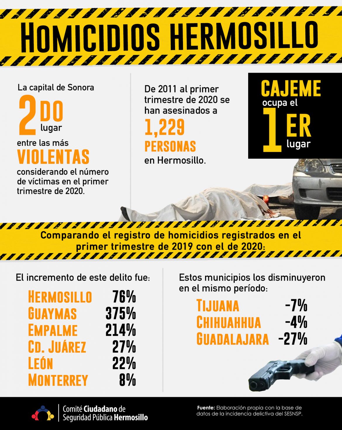 Homicidios y Feminicidios en Sonora