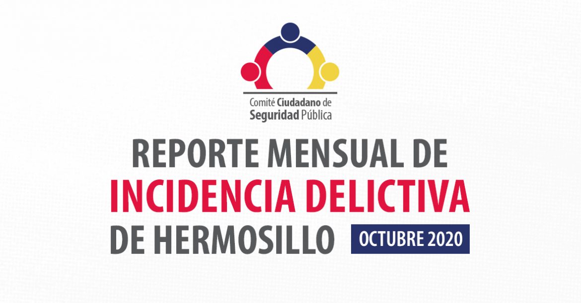 Reporte mensual de incidencia delictiva en Hermosillo (Octubre 2020)