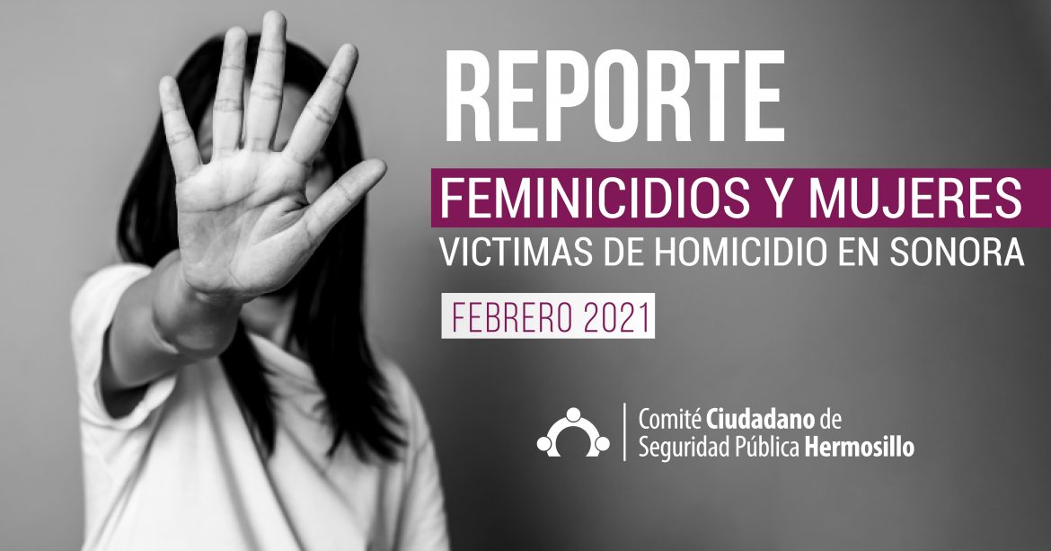 Reporte feminicidios y mujeres víctimas de homicidio en Sonora. (febrero 2021)